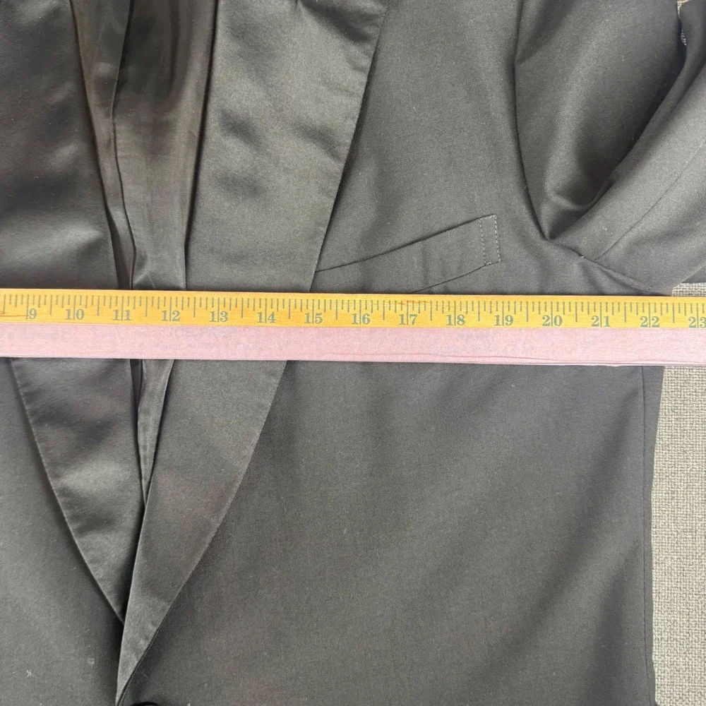Brooks‎ Brothers Mens Black Tuxedo Jacket Peak Lapel Single Button Size 44L